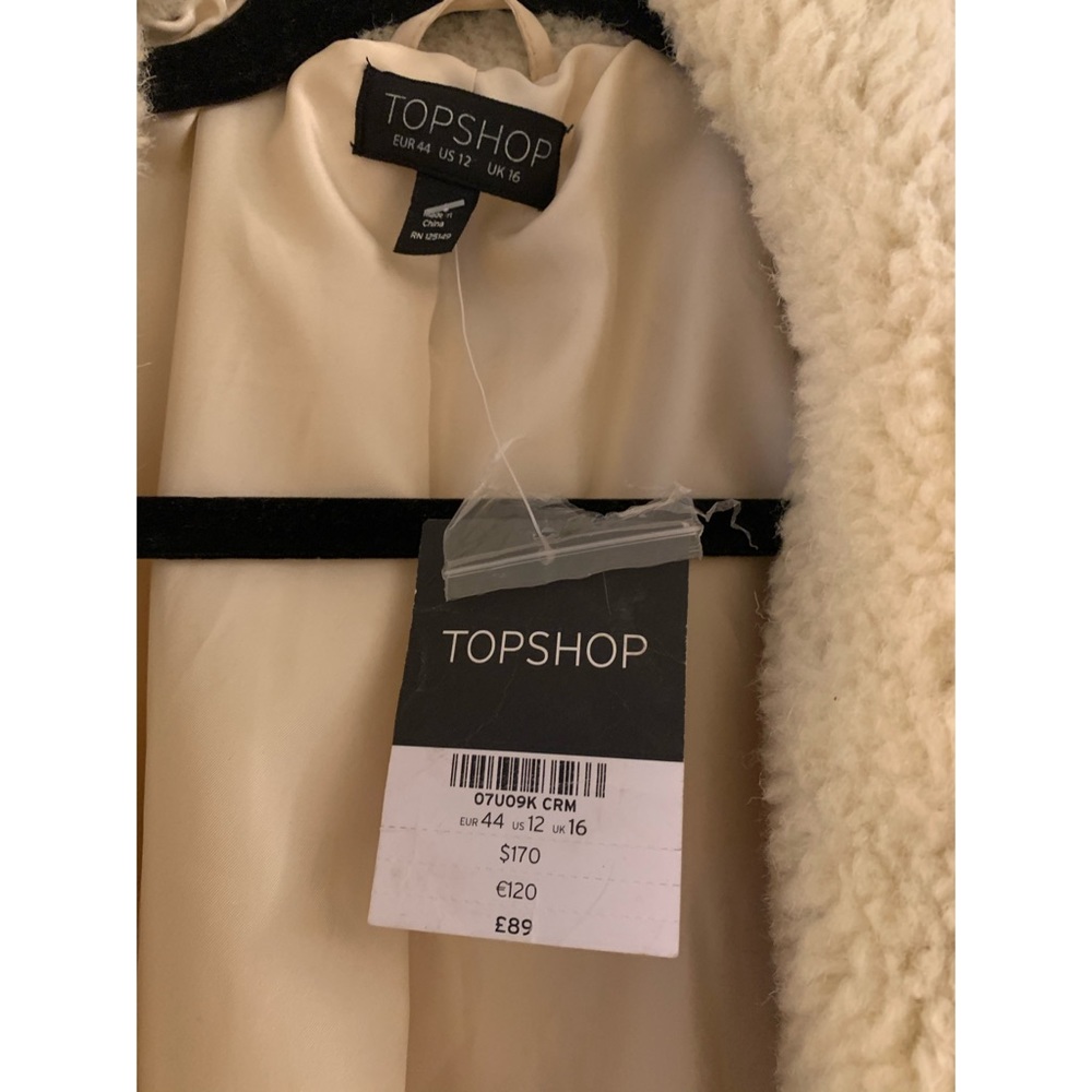 TOPSHOP cocoon teddy jacket - Picture 2 of 2
